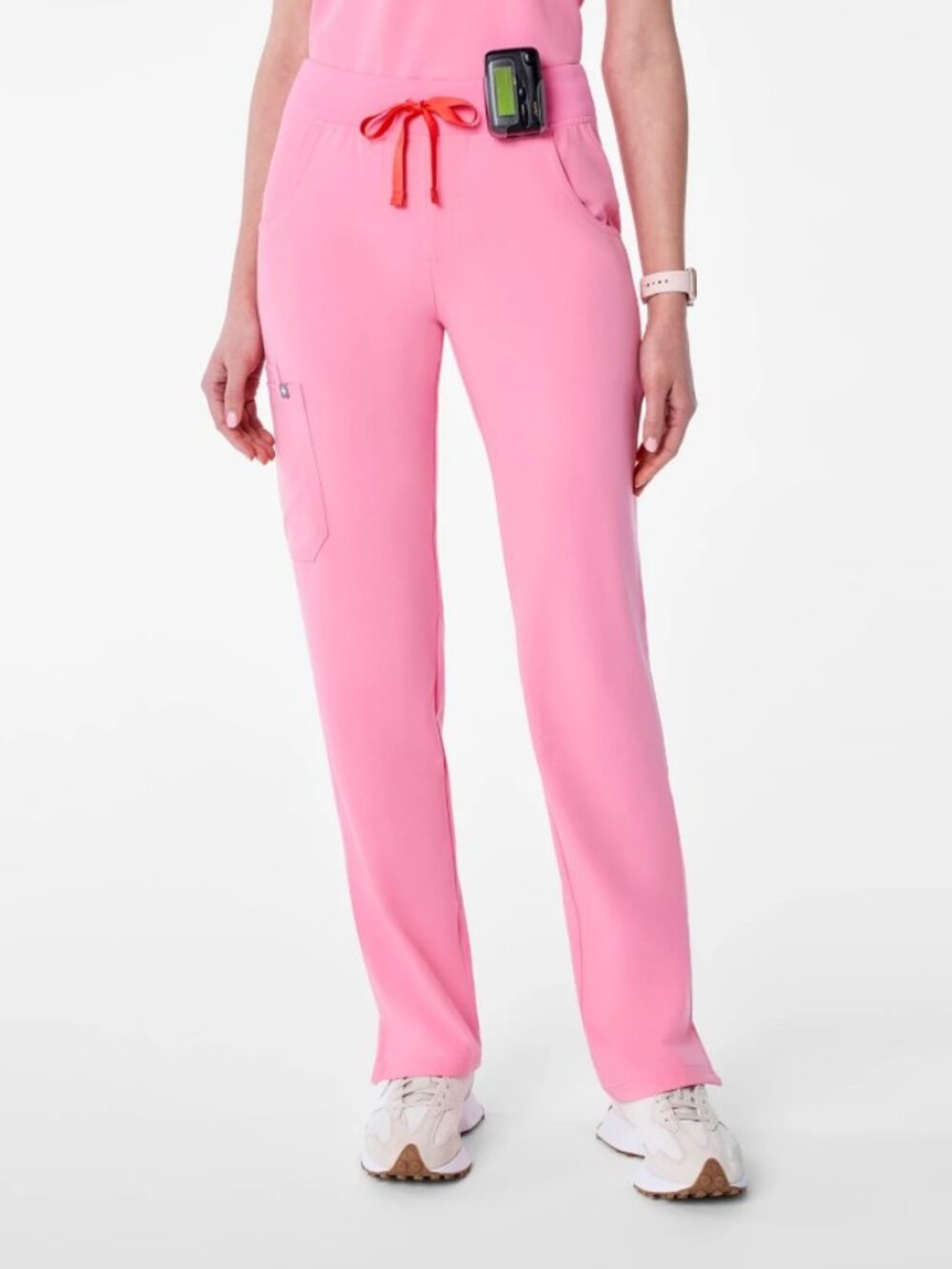 NWT Figs SP SMALL PETITE Sunset Pink Kade Pant Straight Leg